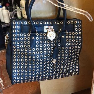 Michael Kora Black and Gold Embellished Purse